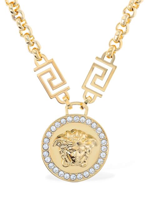 collana versace medusa donna|Collana icon medusa con cristalli .